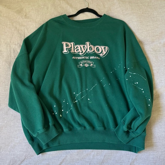 Playboy Green Sweatshirt and Sweatpants Set - Picture 2 of 5